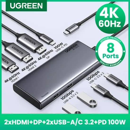 유그린 레보독 프로 313 도킹스테이션 13in1 10Gbps 4K60Hz