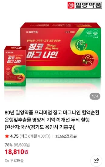 일양약품 징코마그나인 3개월분