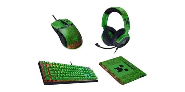 RAZER 레이저 마인크래프트 번들 (키보드+마우스+헤드셋+마우스패드)