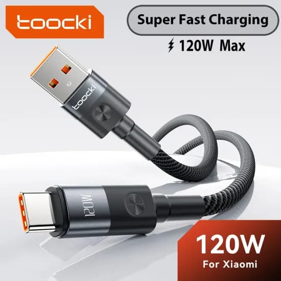 투키 120W USB 타입 C 케이블 초고속 충전 6A