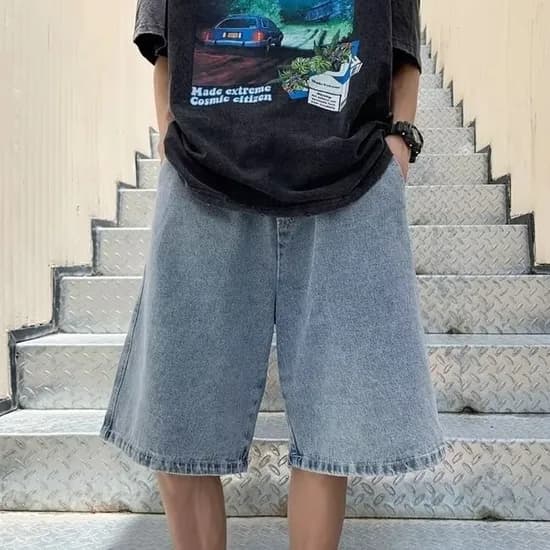 1+1 버뮤다 청반바지 남녀공용  2장