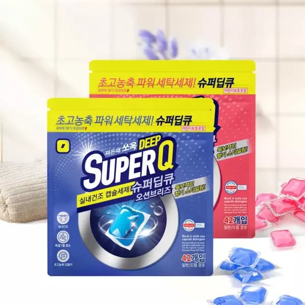 슈퍼딥큐 오션브리즈 캡슐세제 42+42개 (84개)