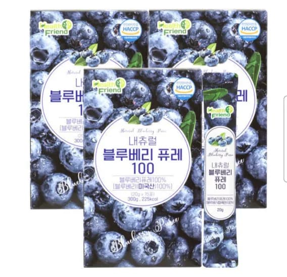 내츄럴 블루베리퓨레 100 15포 x 3박스 총 45포