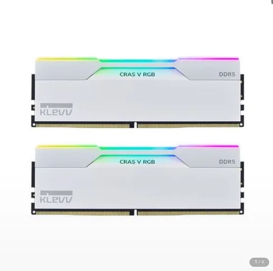 서린공식 ESSENCORE KLEVV DDR5-6400 CL32 CRAS V RGB 화이트 48GB(24Gx2) 삼성카드