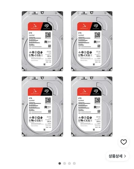 씨게이트 IronWolf NAS HDD 패키지 6TB x 4p 패키지