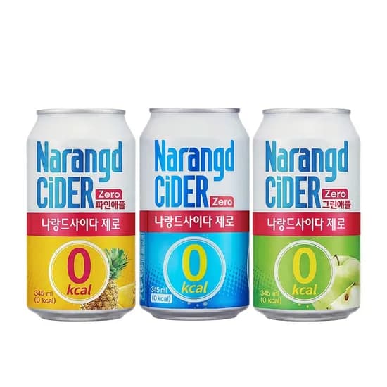 나랑드사이다 제로 3종 345ml 캔 24입 (신규 5,000포인트 증정)