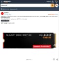 WD_BLACK SN850X NVMe SSD 4TB (관부가세 포함 약 73만원)