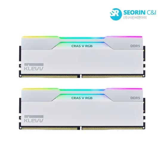 에센코어 클레브 DDR5-6000 CL30 CRAS V RGB 화이트 AMD 패키지 서린