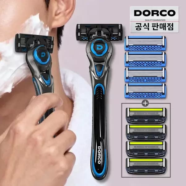도루코 페이스7 면도기 세트 날 9개입 본체