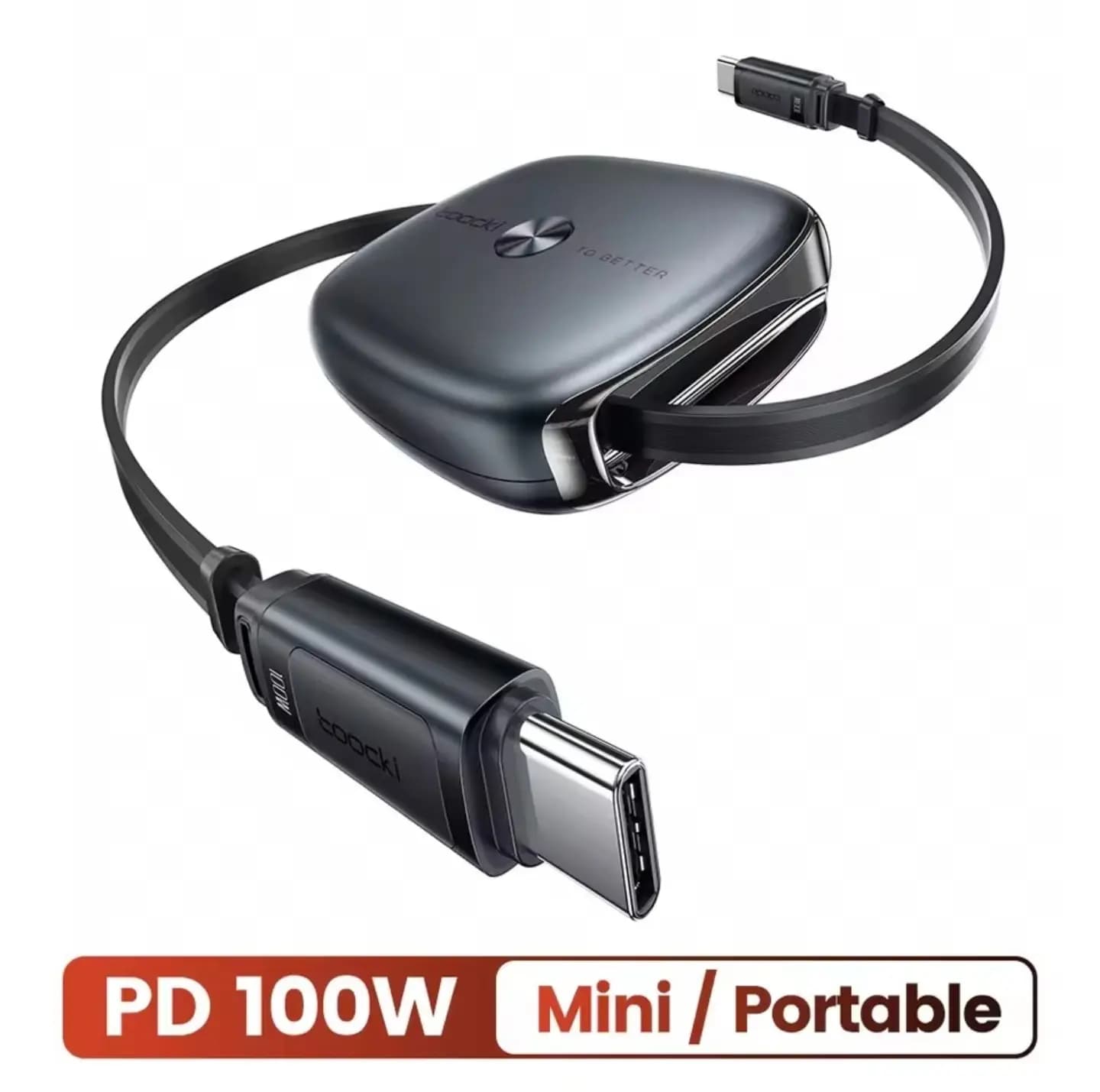 투키 C to C 릴케이블 PD 100W 1m