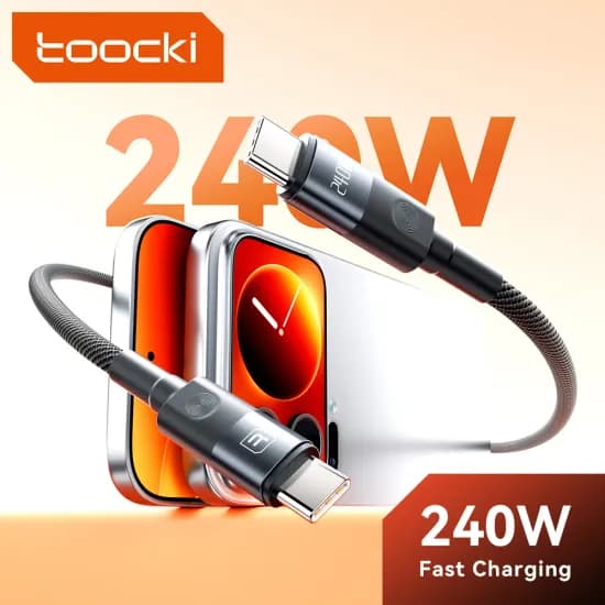 Toocki 240W PPS PD3.1 충전 케이블 2m 데이터 480Mbps 5개 묶음