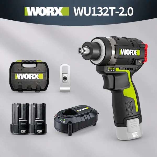 웍스 WORX WU132T 12V 2in1 충전 임팩트 드라이버 렌치 2.0Ah 배터리2개포함