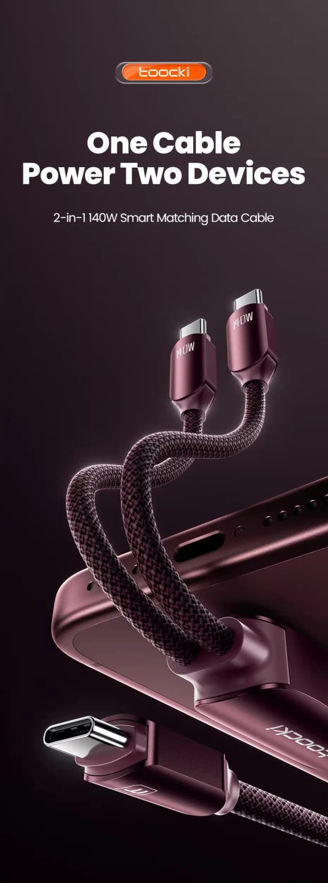 투키 2in1 케이블 140W
