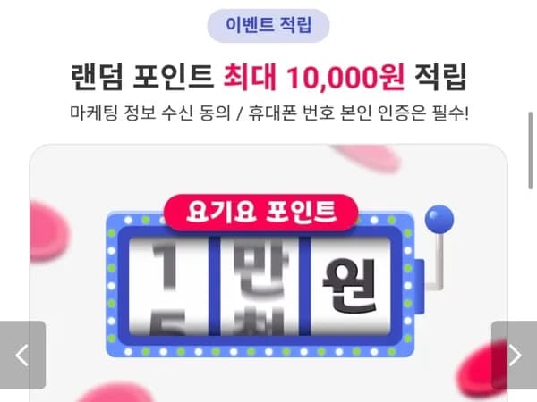 랜덤 포인트적립 3주차 12/22 12/31