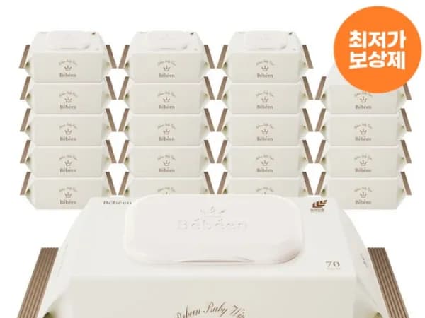베베앙 프리미엄 골드 75gsm 물티슈 70매 20팩