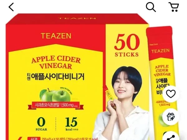티젠 애플사이다 비니거 250g 1개 50스틱