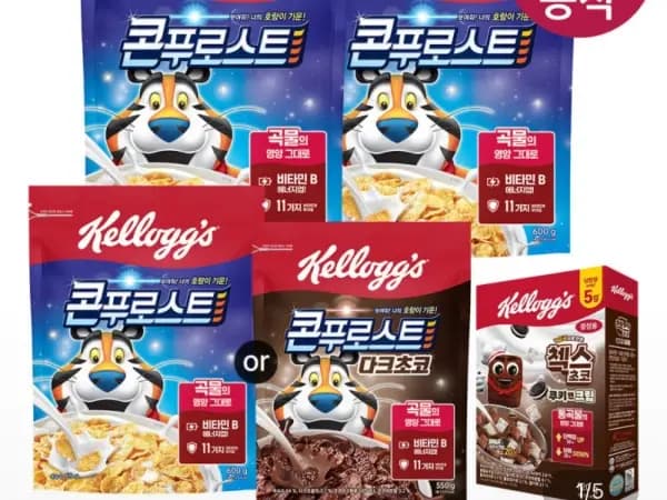 콘푸로스트600g2개+2종택1+쿠키앤크림120g (11,620원/무배)