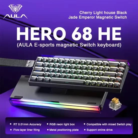 AULA HERO 68 HE 게이밍 키보드 ($32.56)