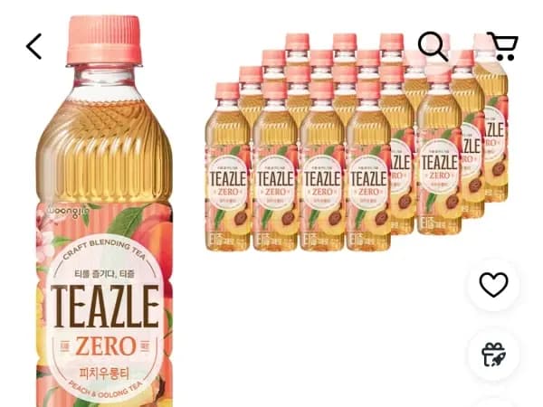 티즐 제로 피치우롱티 500ml 20개