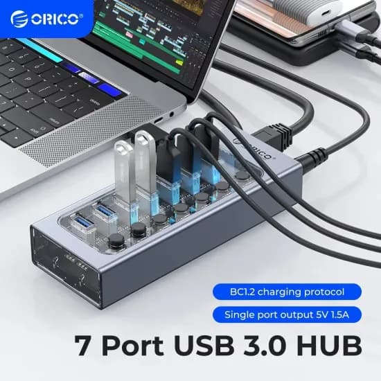 ORICO USB3.0 허브 7포트 스플리트 [20.84달러/무료)