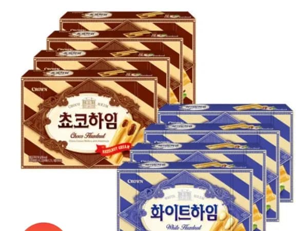 초코하임 142g 4팩+화이트하임 142g 4팩/ 유클13,320원