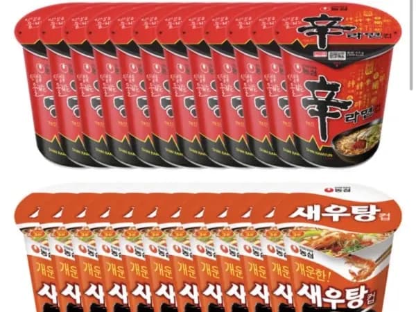 농심 신라면컵 소 12개 + 새우탕컵 소 12개