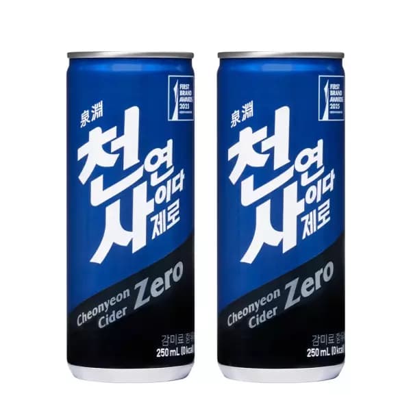 천연사이다 제로 250ml 60캔 (22,960원/무료)