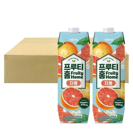 서울우유 프루티홈 자몽 주스 1000ml 9개 (13,900원/무료)