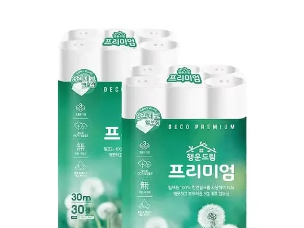 코인딜 행운드림 화장지 4팩 24,872원 / 한예지 모나리자 깨끗한나라