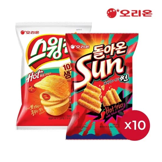 스윙칩 60g 10개 썬칩 80g 10개