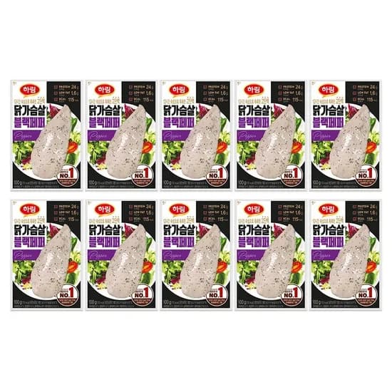 하림 닭가슴살블랙페퍼 100g 10봉 토스페이결제 (16,290원)