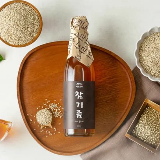 백년본가 저온압착 참기름 350ml 2병(9,900원/무배)