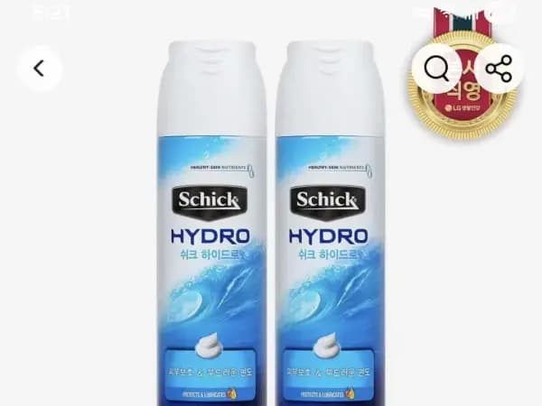 쉬크 하이드로 쉐이브폼 250g 2개