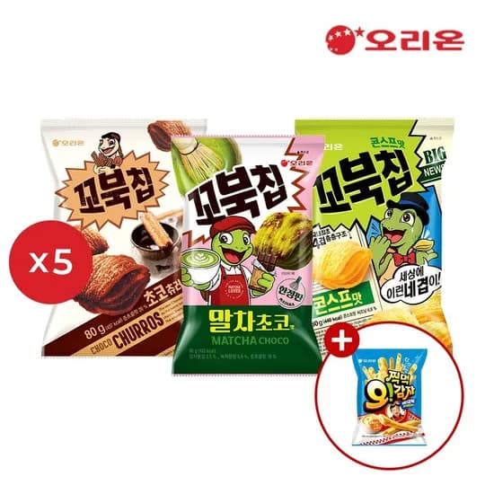 꼬북칩 3종 총 15개 (카드15,740원 / 무배)