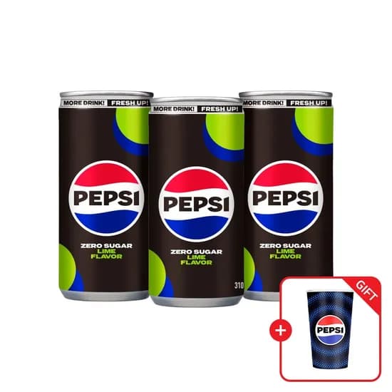 펩시콜라 제로슈거 라임 310ml 48캔+변온컵증정(23,940원/무료)