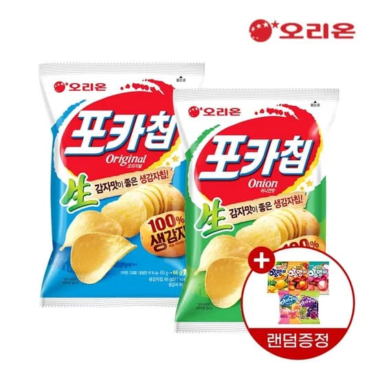포카칩(66g)어니언10개+오리지널10개+미니젤리증정/카페20,080원