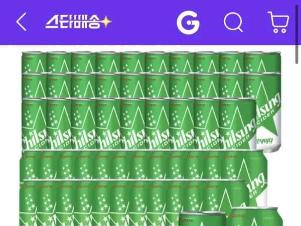 칠성사이다 210ml 30캔 +350ml 24캔 (26,250원)