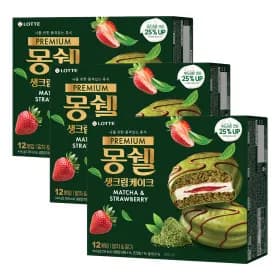 몽쉘 말차딸기 444g 3개 (15,280원/무료)