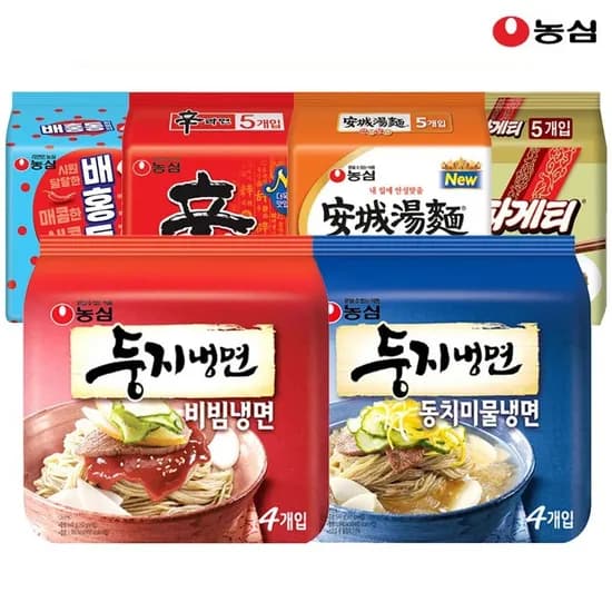 농심배홍동 4종 16봉 골라담기