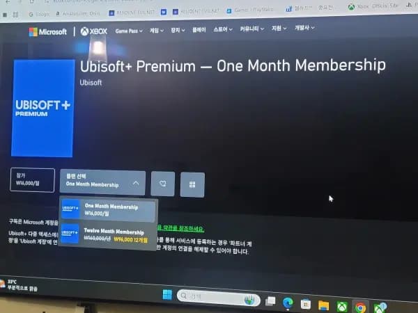 유비소프트+프리리엄 1년구독 96000원