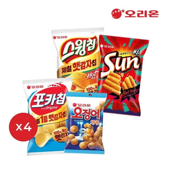 오리온 베스트 스낵세트 (4종 16봉) (16,860원/무료)