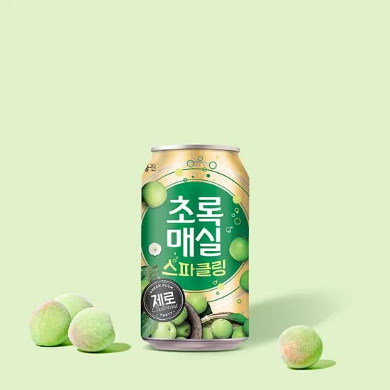 초록매실 스파클링제로 350ml 24개(10,950원/무료)