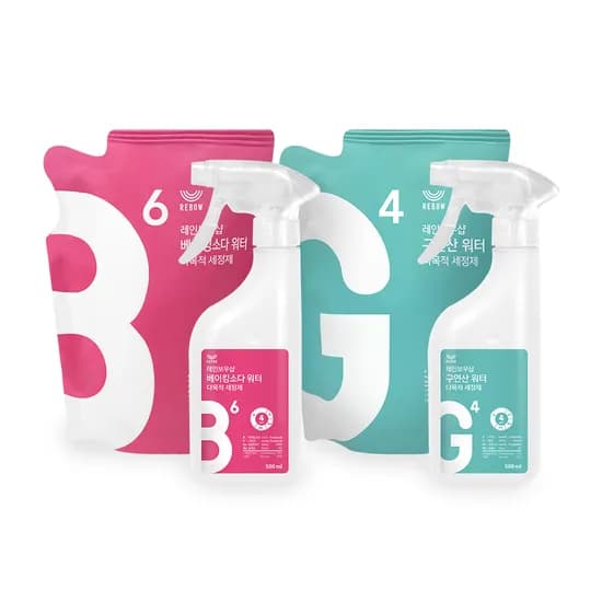 레인보우샵 베이킹소다&amp;구연산 파우치 500ml 2개 2,900원 유배