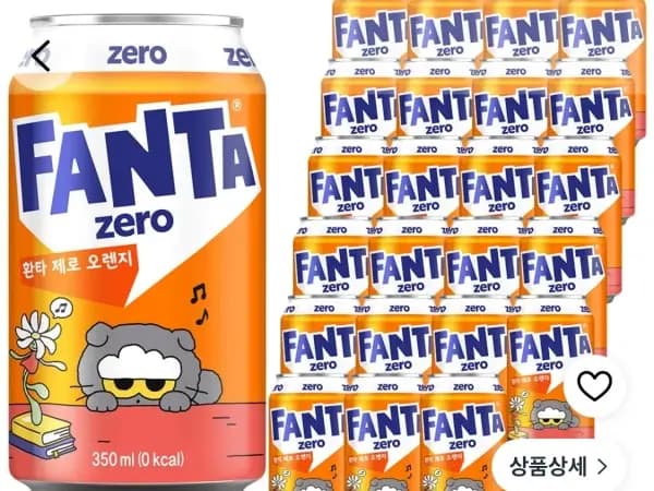 환타 제로 오렌지 350ml 24개 (12,850원/무료)