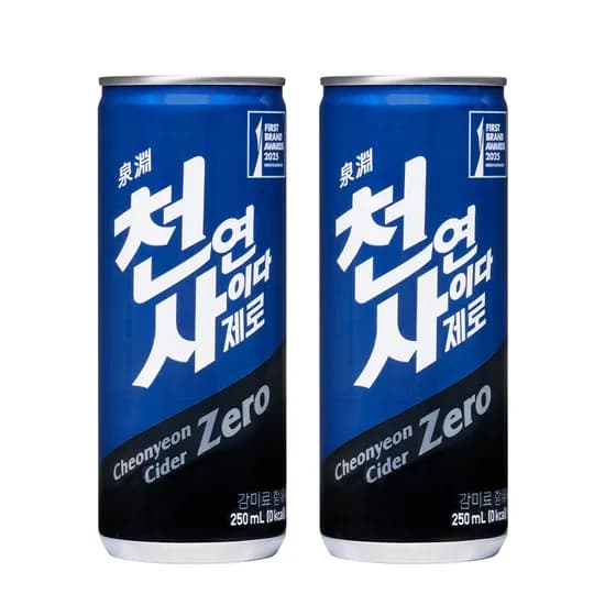 천연사이다 제로 250ml 60캔 (21,970원/무료)
