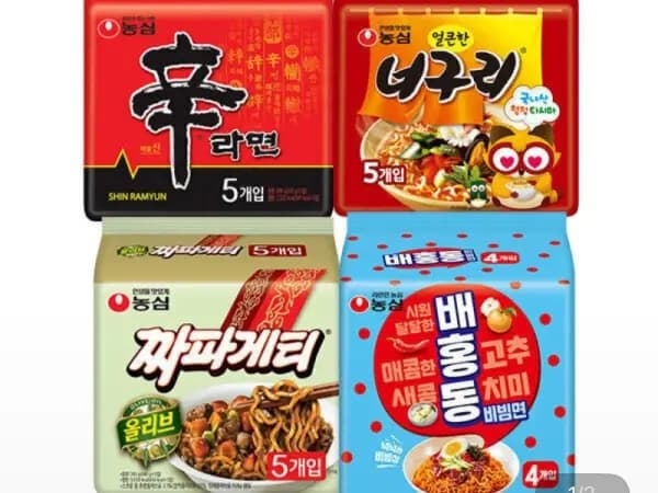 신라면+너구리+짜파게티+배홍동 총19봉 (13,990원/무료)