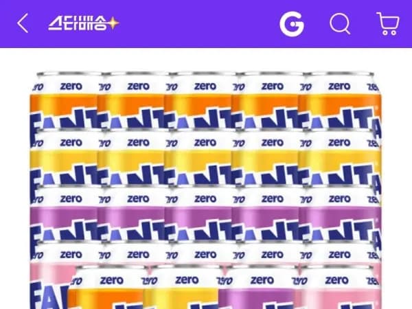 환타 제로 350ml 총 24캔+키캡키링 증정 (13,990원/무료)