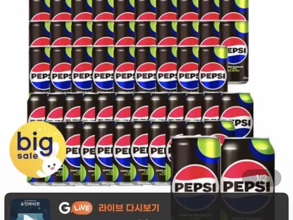 펩시제로라임 210ml 30캔+355ml 24캔(25,020원)