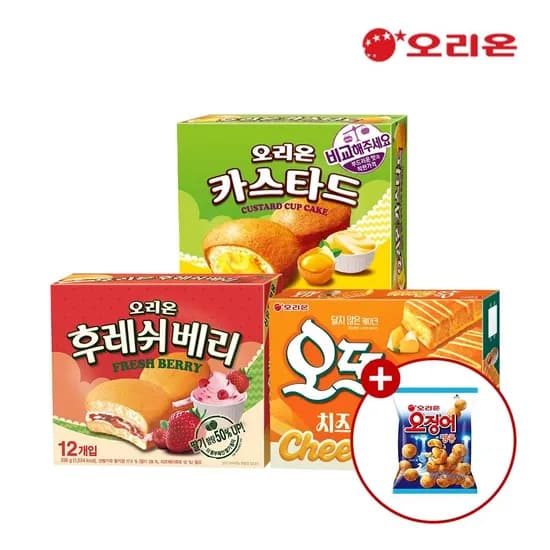 후레쉬베리 12개+오뜨치즈 12개+카스타드12개 (12,930원)