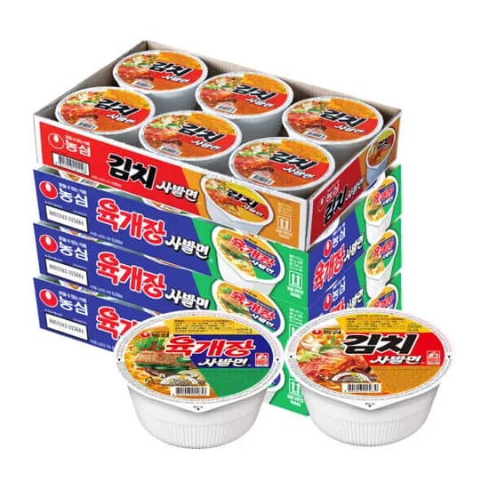 육개장+김치사발면 24개 골라담기 1.8만원